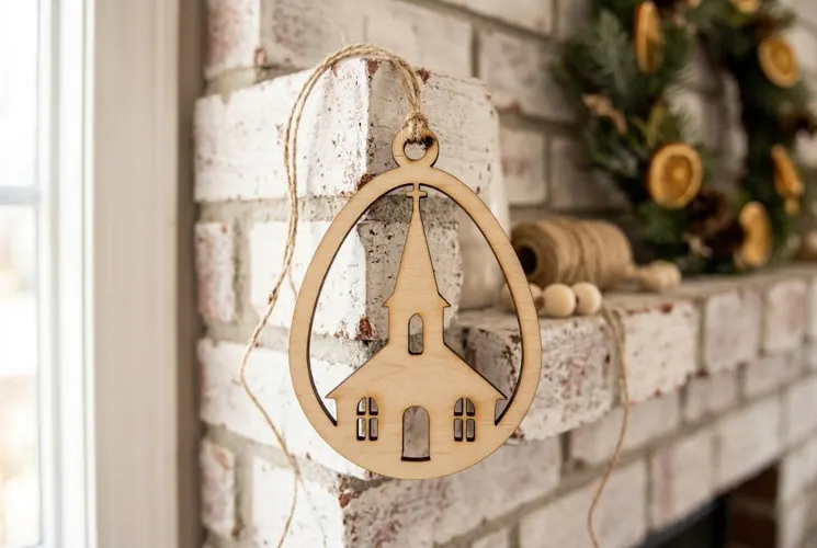 Christian Church Hanging Ornament SVG