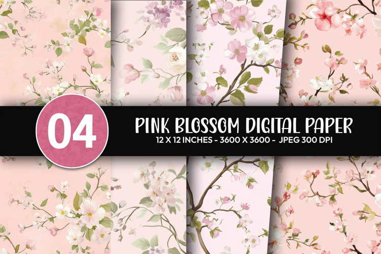 Pink Blossom Digital Paper