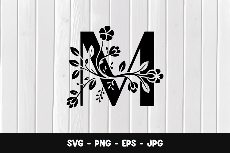 M Monogram Svg Image 11