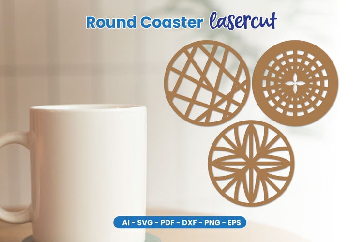 Round Coaster Laser Cut