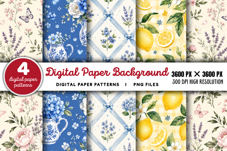 Digital Paper Background PNG