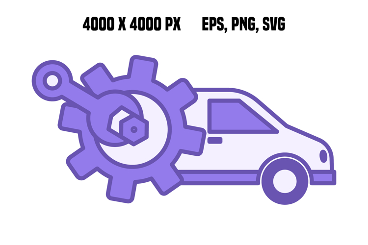 Colored Car Repair Icon