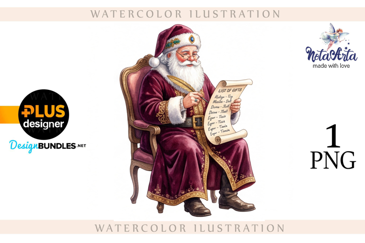 Christmas Santa in Elegant Attire