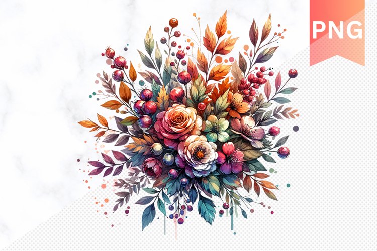 Autumn Botanical Sublimation - Clipart PNG Design