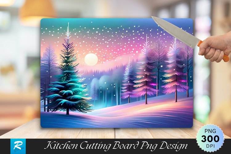 Twilight Sparkle Holiday Forest Cutting Board PNG Design
