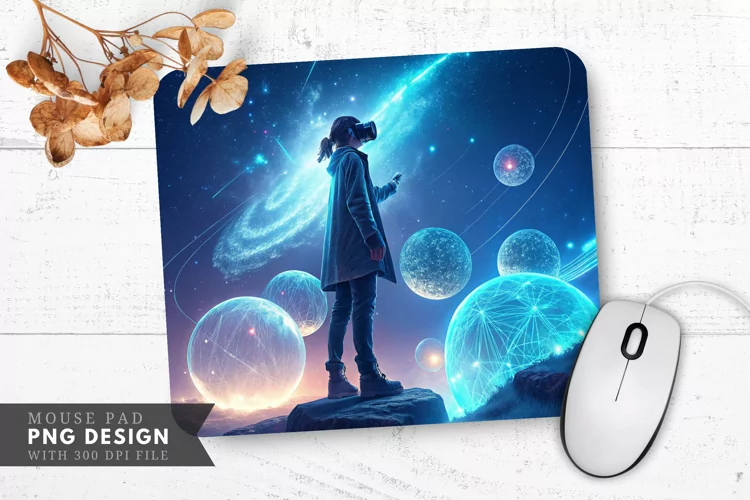 Cosmic VR Experience Mouse Pad PNG Design
