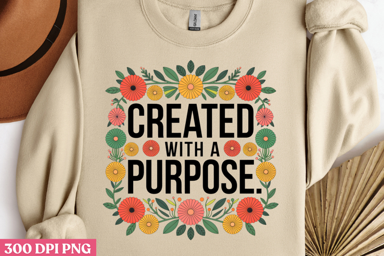 Created With A Purpose PNG,