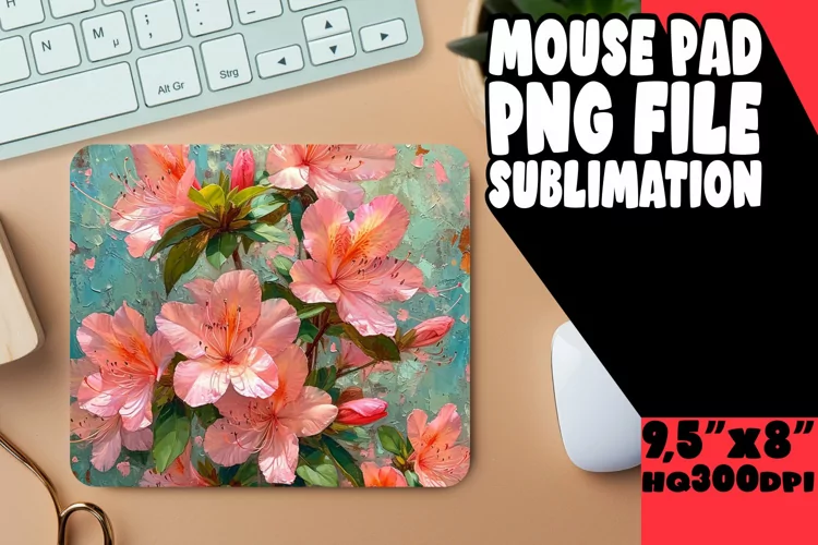 Floral Delight: Sublimation Mouse Pad