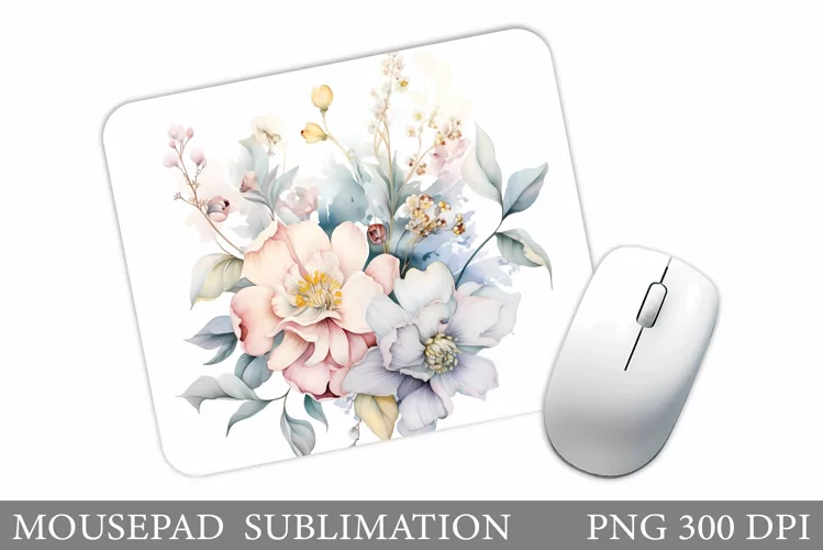 Wildflowers Mouse Pad Design. Flowers Mouse Pad Sublimation