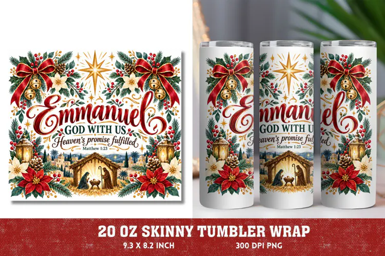 Jesus Is the Heart of Christmas Tumbler, Christian Christmas