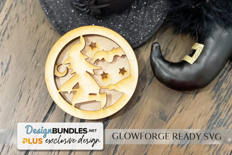 Glowforge Halloween Witch Design example image 1
