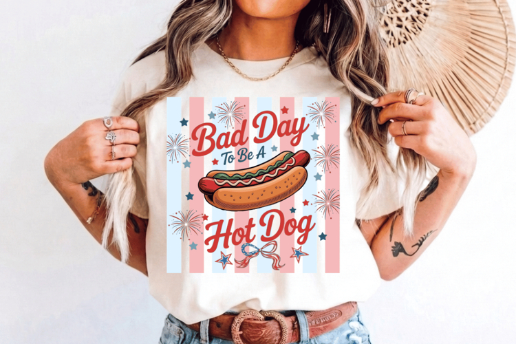ad Day To Be a Hot Dog PNG T-Shirt|4th of July PNG Sublimati
