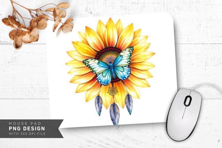 Rustic Nature Elegance Mouse Pad PNG Design