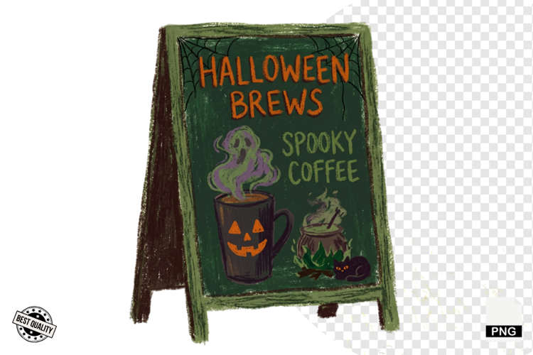 Halloween Coffee Signs PNG