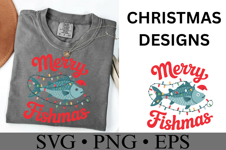 Merry Fishmas Svg | Christmas svg | Shirt Svg