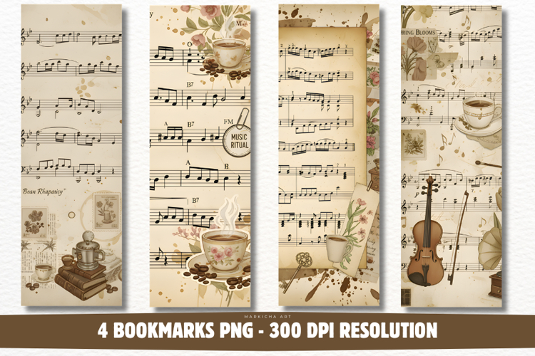 Ephemera Music Sheets Bookmarks Png
