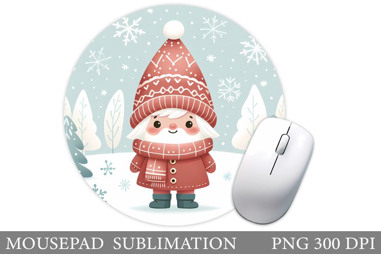 Christmas Gnome Mouse Pad. Christmas Mouse Pad Design