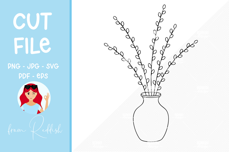 Easter SVG Line Art Cut File