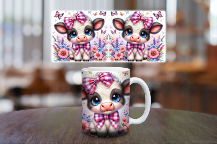Mug Wrap Sublimation - baby cow