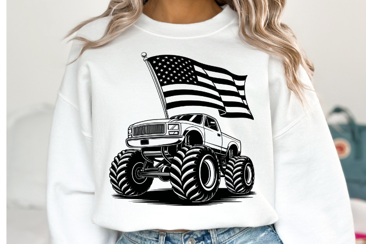 USA Truck Svg Design | Svg Cut Files | Shirt Svg