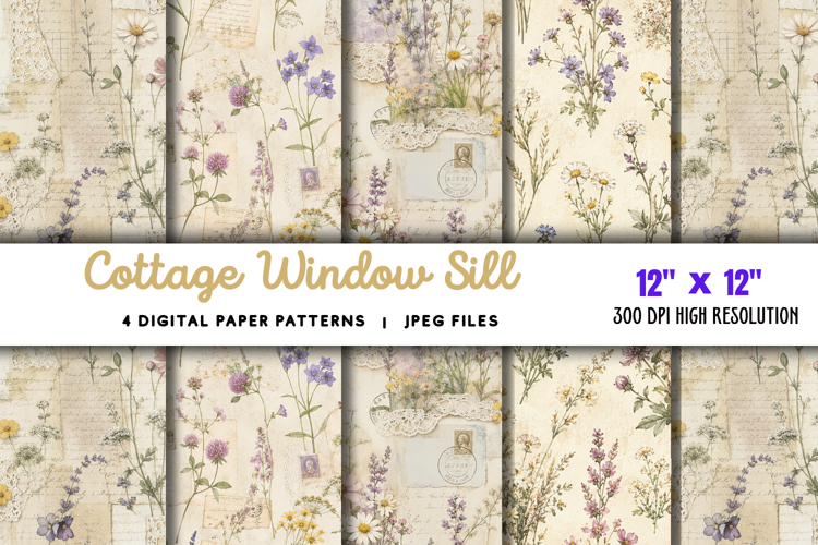 Cottage Window Sill Paper JPG