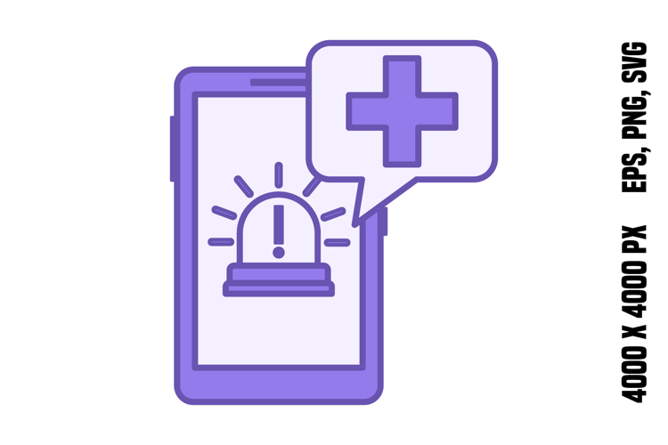 Purple Emergency Icon