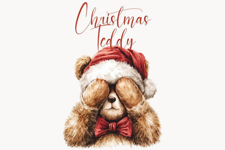 Cute Watercolor Teddy Bear Clipart