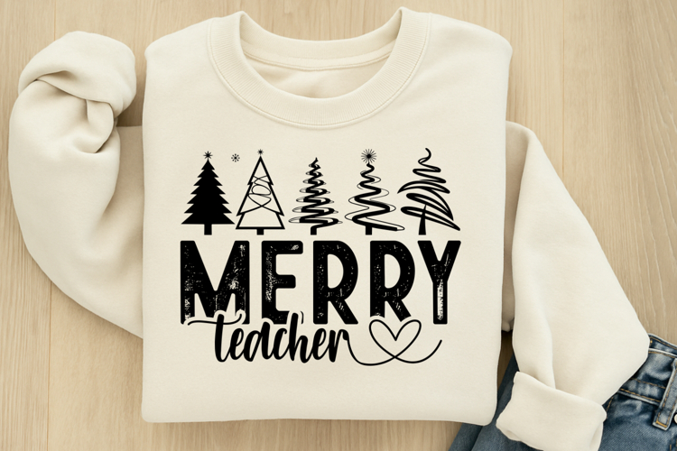 Merry Teacher SVG