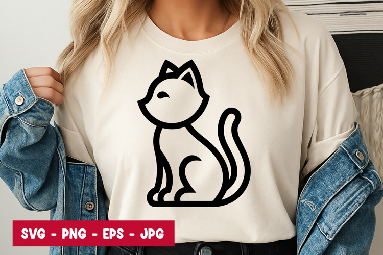 Cat Outline Image 7