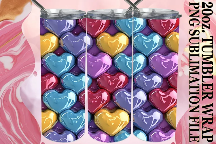Love-Themed 20oz Sublimation Design
