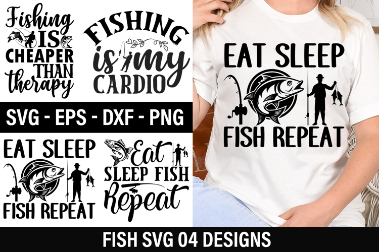 Fishing SVG Design - fishing is cheaper than therapy