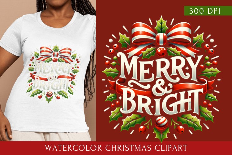 watercolor christmas clipart, christmas png