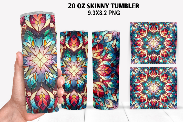 Flower Skinny Tumbler 20oz Wrap Design, Winter Tumbler Wrap