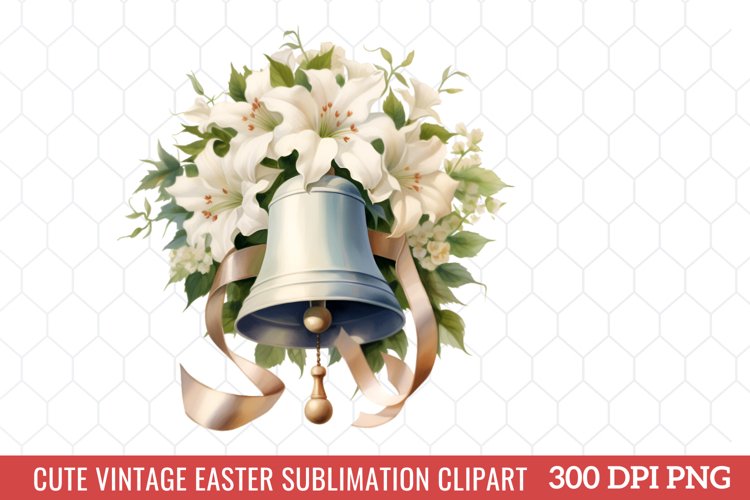 Cute Vintage Easter Sublimation Clipart example image 1