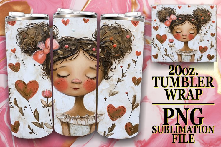 Love-Themed Tumbler Wrap Sublimation example image 1