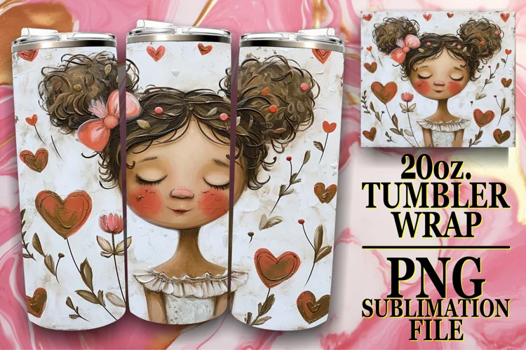 Love-Themed Tumbler Wrap Sublimation