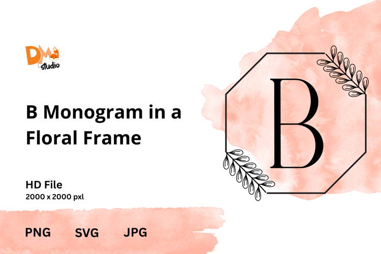 Monogram in a Floral Frame