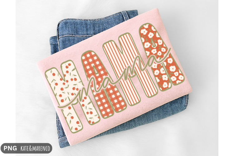 Cherry Mama PNG | Mom Preppy PNG | Spring Mama PNG