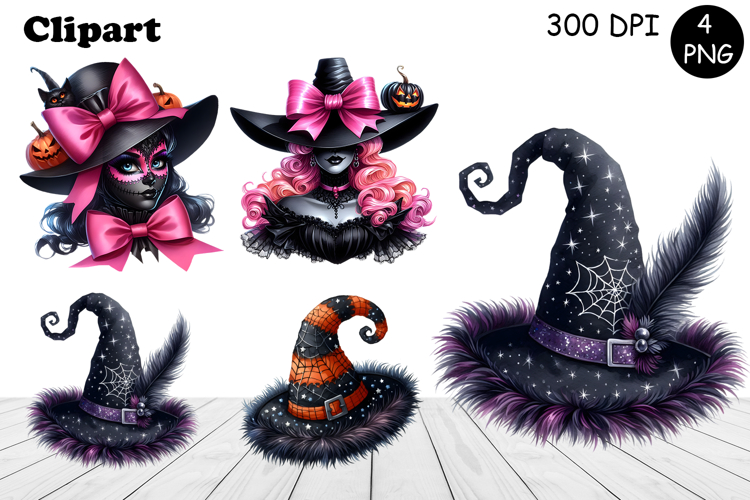 Halloween Witch Hat Magic Wizard Pumpkin Harry Clipart PNG