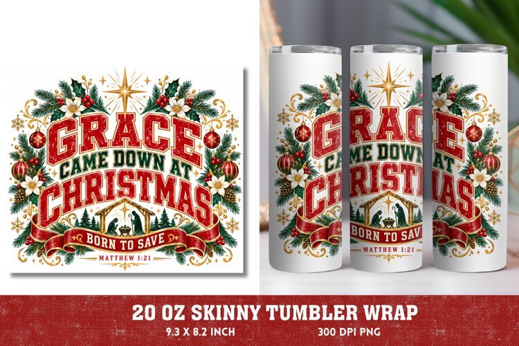 Christmas Memorial 20oz Tumbler Wrap, Empty Chair Christmas example image 1