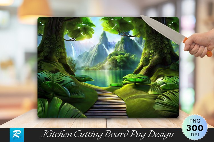 Nature Cutting Board Sublimation Design example image 1