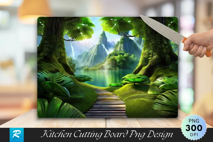 Nature Cutting Board Sublimation Design