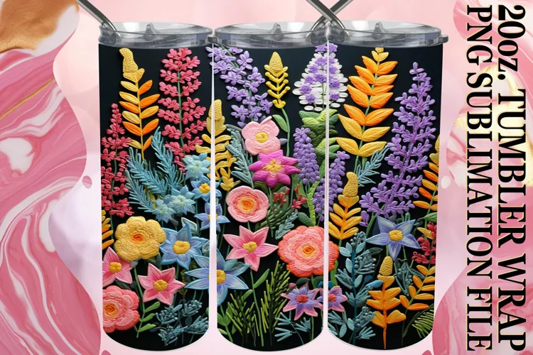 Embroidered Blossom Sublimation Art
