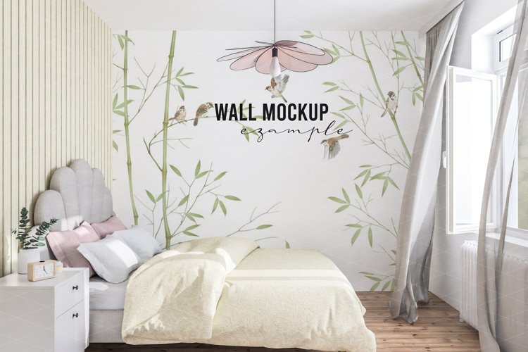 Wall mockup - Interior mockup - Wallpaper mockup example image 1