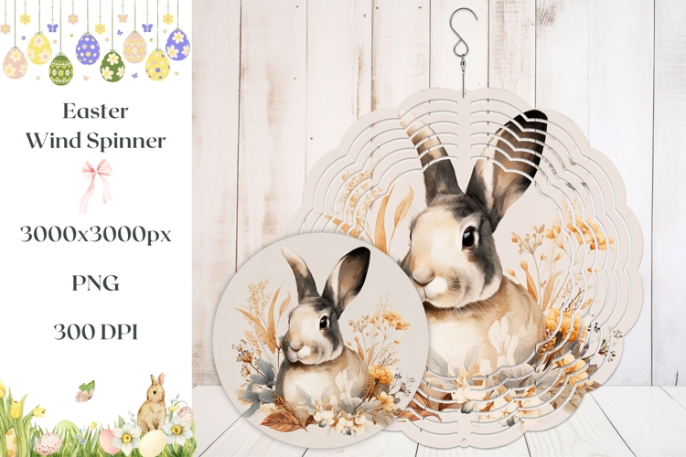 Easter Bunny Wind Spinner Design, Easter Wind Spinner