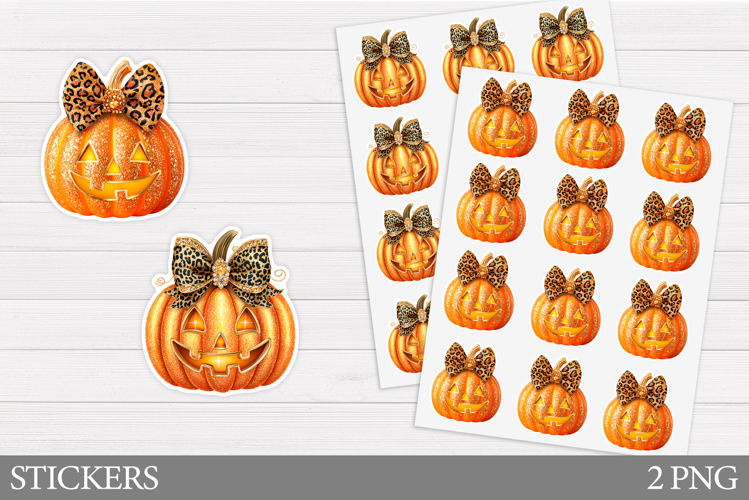 Halloween Pumpkin Sticker. Halloween Stickers Printable