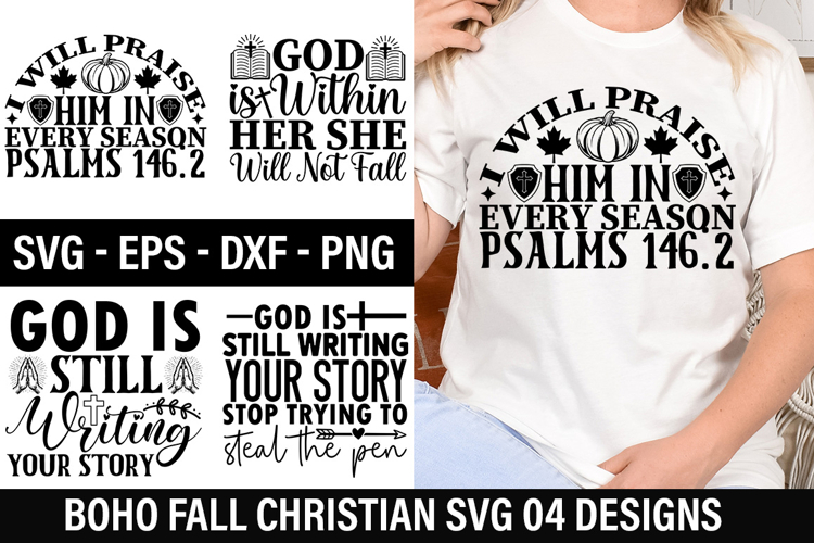 Boho Fall Christian SVG Design - God is Still Writing Your