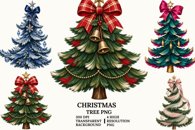 Christmas Train Clipart, Vintage Winter Steam Locomotive PNG example image 1