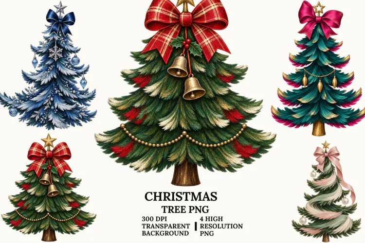 Christmas Train Clipart, Vintage Winter Steam Locomotive PNG