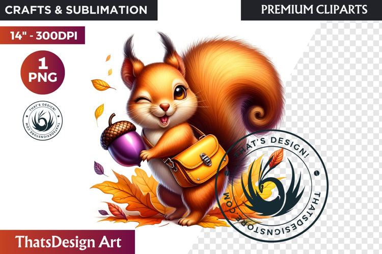 Cute Autumn thanksgiving Baby animal and Pumpkin PNG clipart